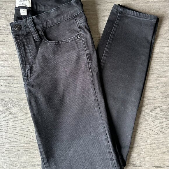 Jcrew toothpick black jean size 27 - Picture 2 of 8